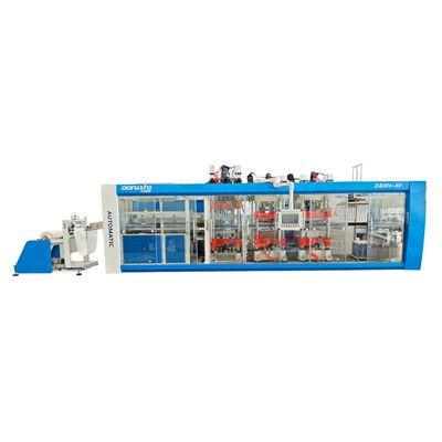 Fyra stationer automatisk plast termoformningsmaskin